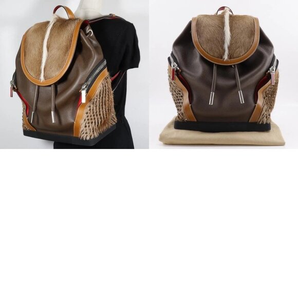 Christian Louboutin explorer funk Backpack Daypack Brown leather/Harako unisex main image 11